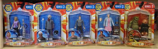 Doctor Who - Character Options - poseable action figures; 18 carded blister packs and latter boxed (19)